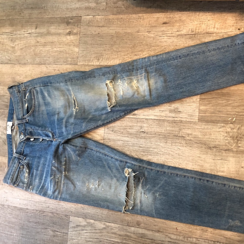 AGOLDE mens slim distressed Jeans